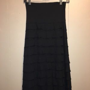 Black Ruffle Skirt